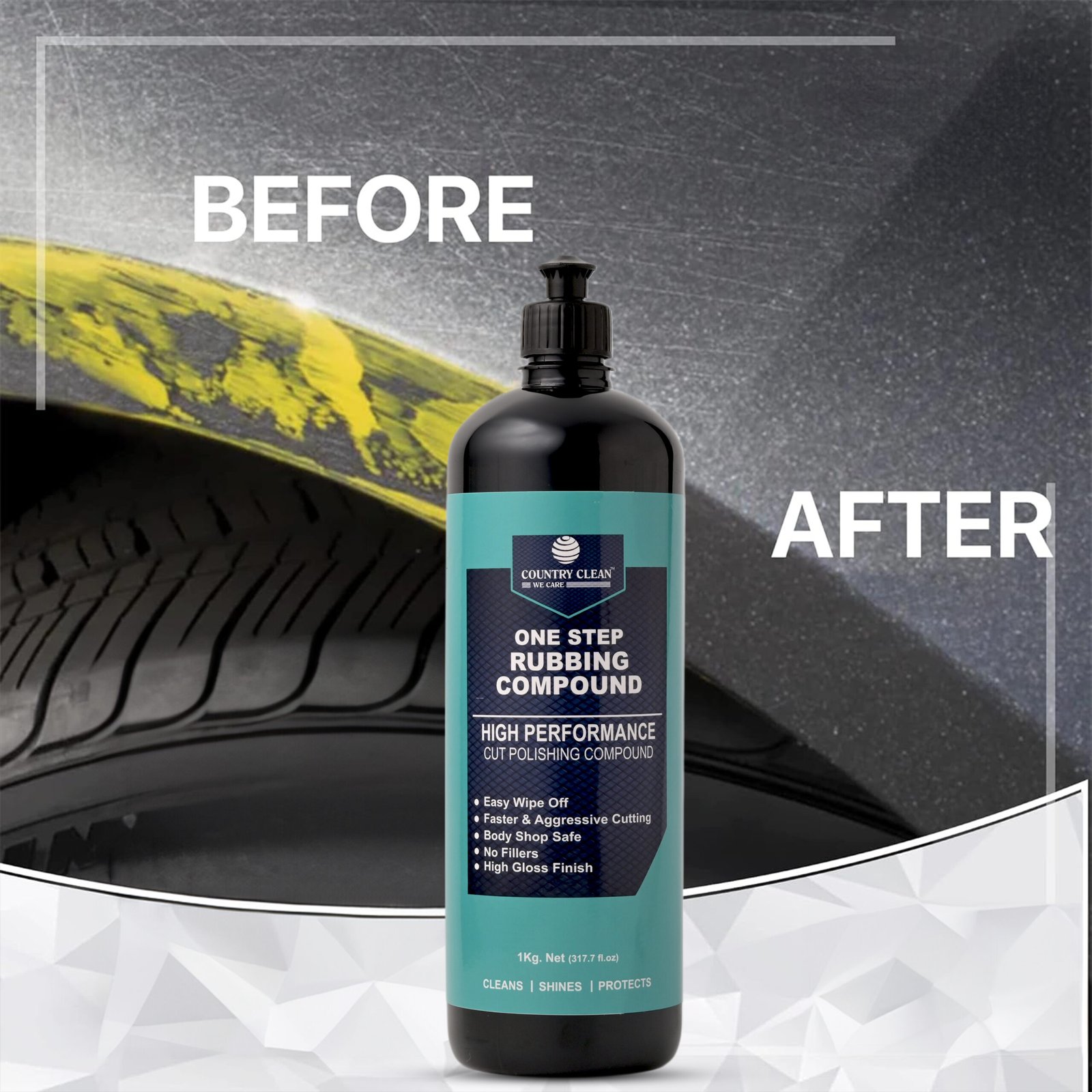 One step rubbing compound